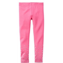 Pink with Silver Printed Leggings Toddler